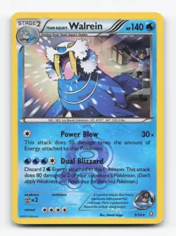 Pokemon TCG - Team Aqua's Walrein 5/34 Lightly Played Holo Rare Double Crisis - Image 1