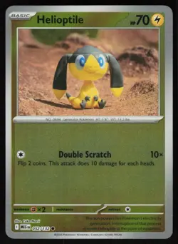 Helioptile 052/132 Common Mega Evolution Pokemon Reverse Holo Near Mint - Image 1