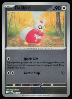 Delibird 105/132 Common Mega Evolution Pokemon Reverse Holo Near Mint - Image 1
