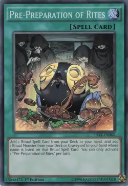 Yugioh Pre-Preparation of Rites SHVI-EN065 Super Rare 1st Edition LP - Image 1
