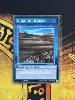Straight to the Grave - SBLS-ENS02 - Super Rare 1st Ed yugioh speed duel konami - Image 1