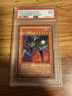 2003 Yu-Gi-Oh! Toon Summoned Skull 1st Edition SDP-021 [PSA 9] - Image 1