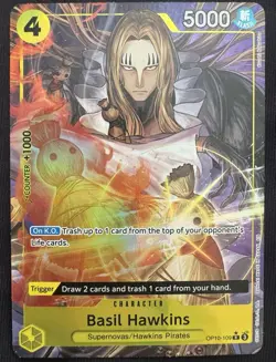One Piece Basil Hawkins OP10-109 Alternate Art PRB-02 English NM - Image 1