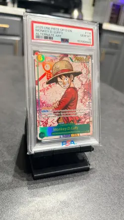 2025 ONE PIECE OP13 118 MONKEY D. LUFFY ALT ART PSA 10 - Image 2