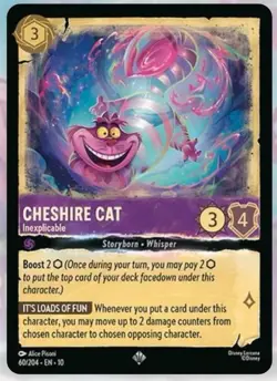 Disney Lorcana Whispers In The Well Cheshire Cat Super Rare NON FOIL 60/204 - Image 1