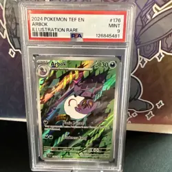Pokemon Arbok Holo TCG Card SV05: Temporal Forces 176/162 PSA 9 - Image 1