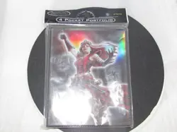 4-pocket holo Portfolio wizard/mage CARD HOLDER 10 PAGES for MTG Max Protection - Image 1