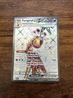 Pokemon TCG Farigiraf EX Temporal Forces 194/162 Full Art Ultra Rare Holo Card - Image 1