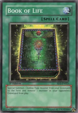 Yugioh Book of Life SD2-EN021 Common 1st Edition LP - Image 1
