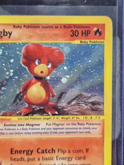 Magby Holo Pokemon Card Expedition E-Series HP/DMG Rare Vintage 2002 #17/165 - Image 4