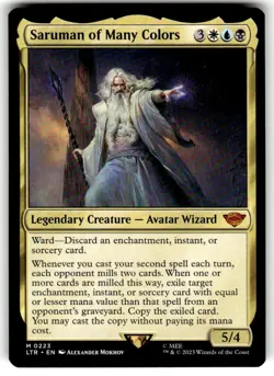 Saruman of Many Colors #223 (NM) Lord of the Rings LTR Magic MTG - Image 1