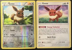 Eevee Pokemon Card Bundle - Holo Eevee 63/98 + Eevee 101/149 NM/LP Lot - Image 1