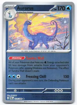 Aurorus 024/088 Near Mint Perfect Order Rare Reverse Holo Pokemon - Image 1