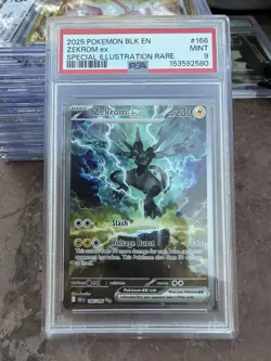 Pokemon TCG Zekrom ex 166/086 Sv: Black Bolt SIR Holo PSA 9 EN 6+ - Image 1