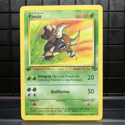 Pinsir 25/64 Jungle 1st Edition MP Rare WOTC Pokemon TCG Vintage Single - Image 1