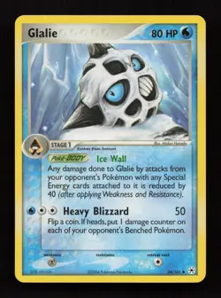 Glalie 34/101 Uncommon Hidden Legends Pokemon Near Mint - Image 1
