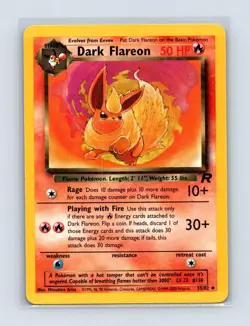 Dark Flareon 35/82 Uncommon Team Rocket Pokemon Unlimited Lightly Played - Image 1