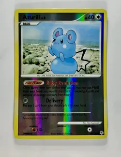 Azurill 2007 Pokemon Diamond & Pearl Reverse Holo #69/130 * Light Play - Image 1
