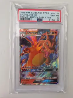 Charizard Gx SM211/68 Hidden Fates Tins Sm Black Star Promo Pokemon PSA 10 - Image 1