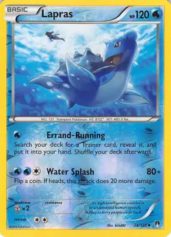 Lapras 28/122 Uncommon BREAKpoint Pokemon Reverse Holo Lightly Played - Image 1