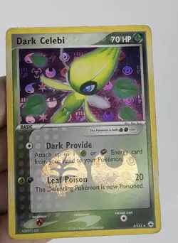 Vintage 2004 Dark Celebi Hidden Legends 4/101 Reverse Holo VG Rare - Image 1
