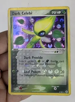 Vintage 2004 Dark Celebi Hidden Legends 4/101 Reverse Holo VG Rare - Image 2