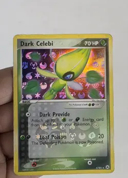 Vintage 2004 Dark Celebi Hidden Legends 4/101 Reverse Holo VG Rare - Image 4
