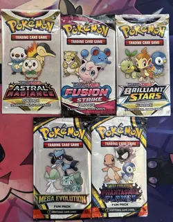 Pokemon TCG Fun Pack Sealed Lot of 5 - Image 1