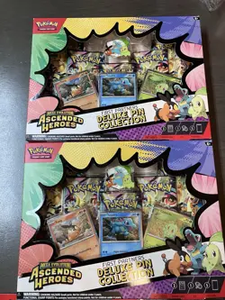Pokemon Ascended Heroes First Partners Deluxe Pin Collection X2 Lot 2pk Larry’s - Image 2