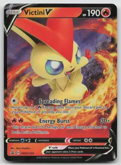 Victini V SWSH104 Sword & Shield Promo Pokemon Holo NM Promo - Image 1