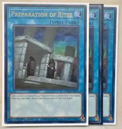 Yugioh! 3x Preparation of Rites RA02-EN056 Ultra Rare 1st Ed NM - Image 1