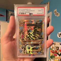 Pokemon 2015 XY Ancient Origins Primal Groudon EX 97/98 PSA 10 Full Art Holo - Image 1