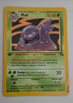 MUK 13/62 - POKEMON FOSSIL - HOLO RARE - LP - FIRST 1ST EDITION - Image 1