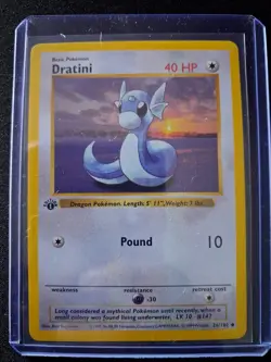 1999 pokemon base set 1st edition dratini - Image 1