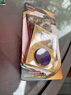 Pokemon TCG Sword & Shield Darkness Ablaze Booster Pack Pikachu + Coin new seale - Image 2