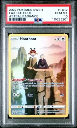 Pokemon TCG Hoothoot TG12/TG30 Trainer Gallery Astral Radiance PSA 10 POP 124 - Image 1