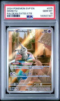 2024 POKEMON SVP EN-SV BLACK STAR PROMO #075 MIMIKYU PSA 10 - Image 1