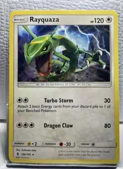 Rayquaza 106/145 SM Guardians Rising Rare Regular English 2017 120 HP - Image 1