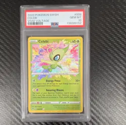 Pokemon Celebi 009/185 Swsh04 Vivid Voltage Amazing Rare Holo PSA 10 - Image 1