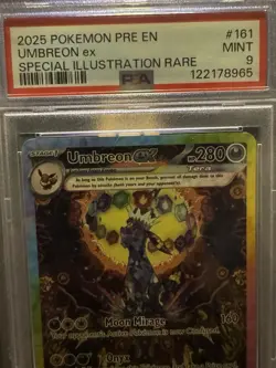 2025 Pokemon Prismatic Evolutions Umbreon ex #161/131 PSA 9 - Image 2