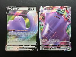 Pokemon: Ditto V 050/072 & Ditto VMAX 051/072 Ultra Rare Shining Fates - Image 1