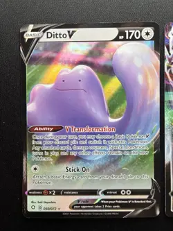 Pokemon: Ditto V 050/072 & Ditto VMAX 051/072 Ultra Rare Shining Fates - Image 2