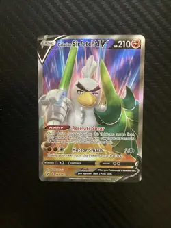 GALARIAN SIRFETCH'D V 174/185 ULTRA RARE VIVID VOLTAGE POKEMON NM - Image 1