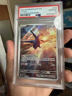 Pokemon Latios 203/191 SV08 Surging Sparks Illustration Rare Holo EN PSA 10 - Image 1