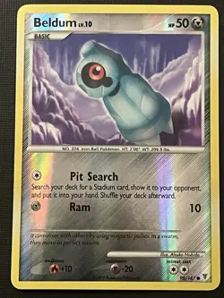 Beldum 90/147 Pokemon Platinum Rising Rivals 2009 Reverse Holo Uncommon LP - Image 1