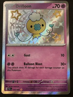 Drifloon 155/091 Scarlet & Violet Paldean Fates 2024 Baby Shiny Rare Holo NM - Image 1