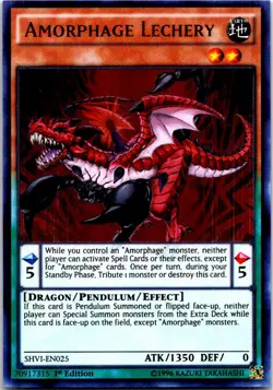 AMORPHAGE LECHERY SHVI-EN025 ULTRA RARE YU-GI-OH MP - Image 1