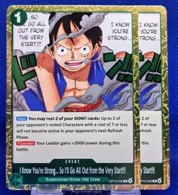 2x I Know You're Strong... OP13-040 R | Carrying On His Will | One Piece TCG - Image 1