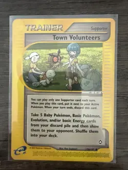 Pokemon TCG Town Volunteers 136/147 Aquapolis Regular Vintage Card MP E-Reader - Image 1