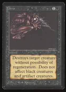 1993 MTG Magic the Gathering Beta Terror NM Raw Gaming Card TCG - Image 1